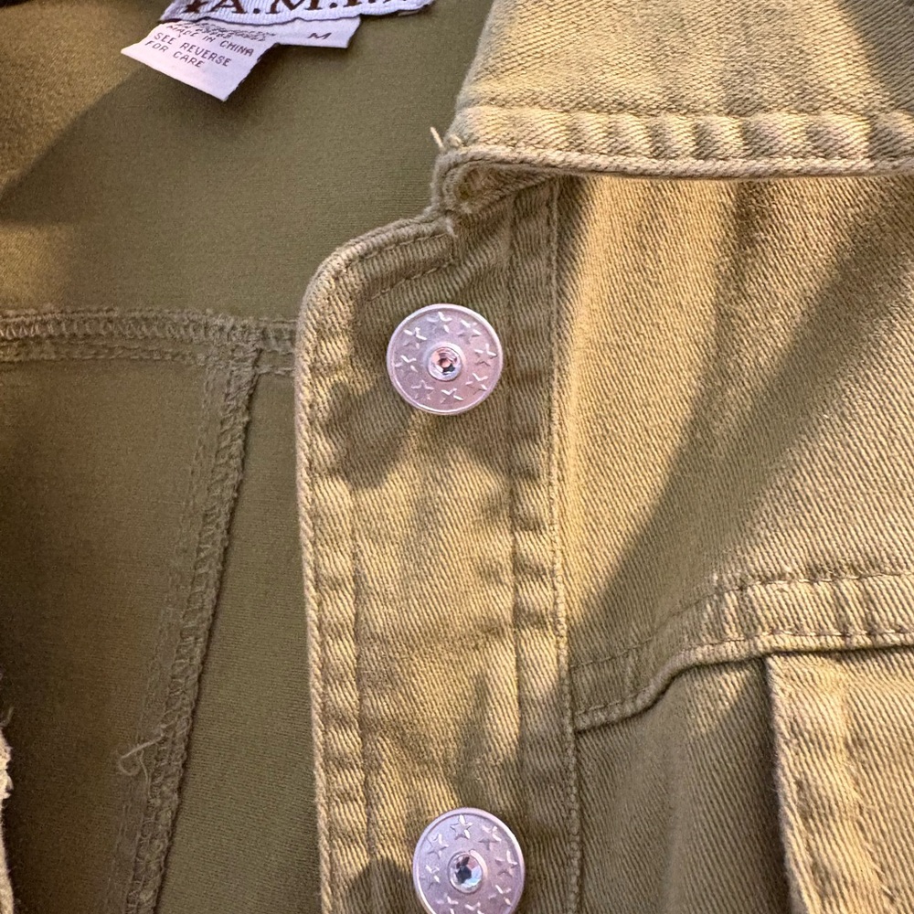 Olive Green Button-Up Jacket - image 3